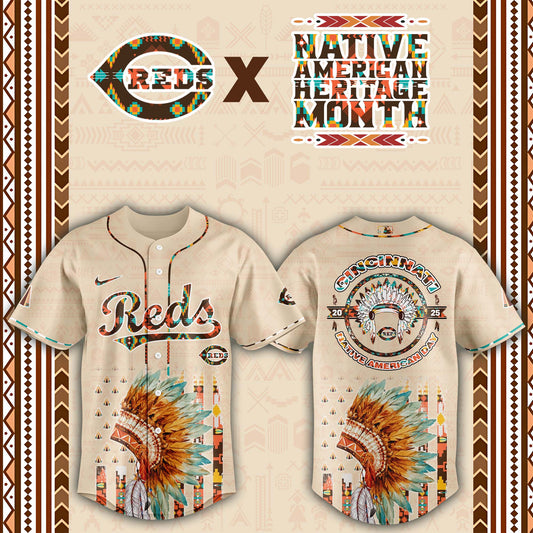 Cincinnati Reds Native American Heritage Month Baseball Jersey - Saint Savoir