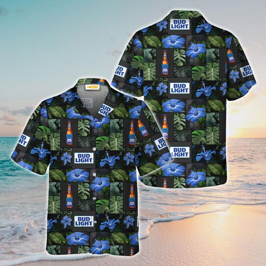 Bud Light Flower Hawaiian Shirt - 502HL- HS082