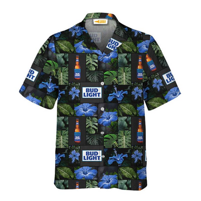 Bud Light Flower Hawaiian Shirt - 502HL- HS082