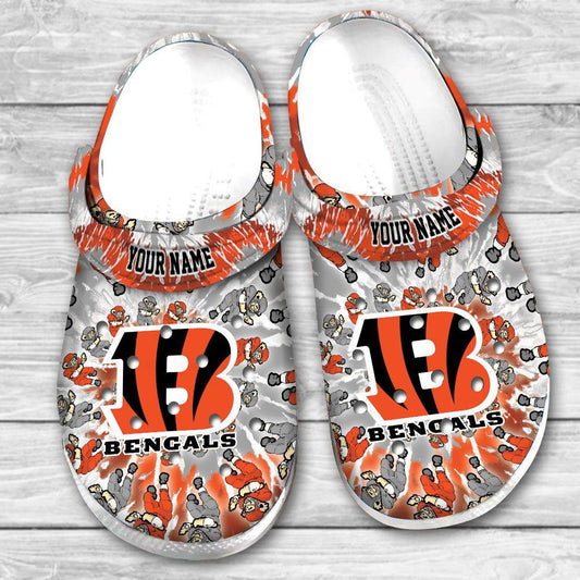 Best Gift for Cincinnati Bengals & Grateful Dead Fan - Custom Clog 502MC-CR010