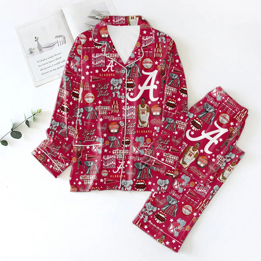 Alabama Crimson Tide Roll Tide Roll Pajamas Set - 503HL- PJ071