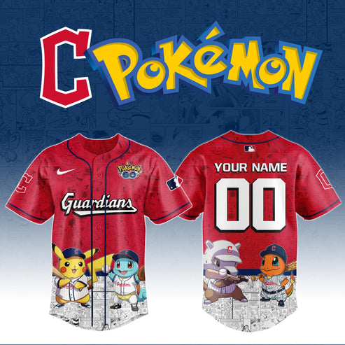 Cleveland Guardians x Pokémon Go Baseball Jersey Editions Limited