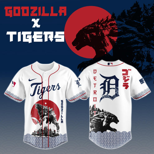 Godzilla x Detroit Tigers Japan Edition Jersey 2025