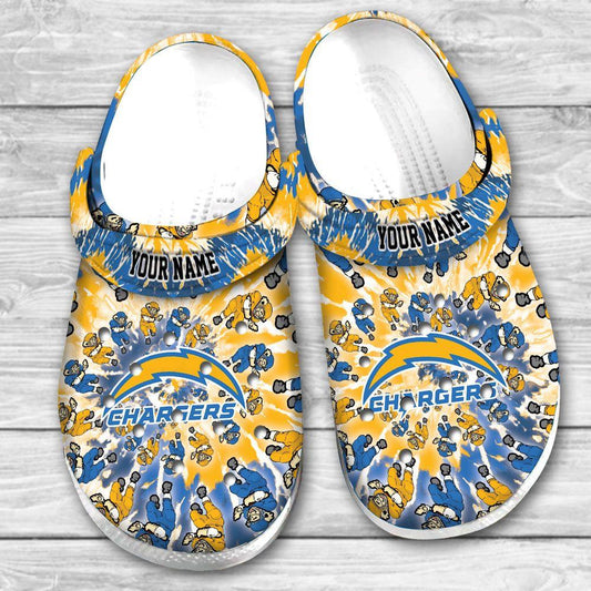 Best Gift for Los Angeles Chargers & Grateful Dead Fan - Custom Clog 502MC-CR010