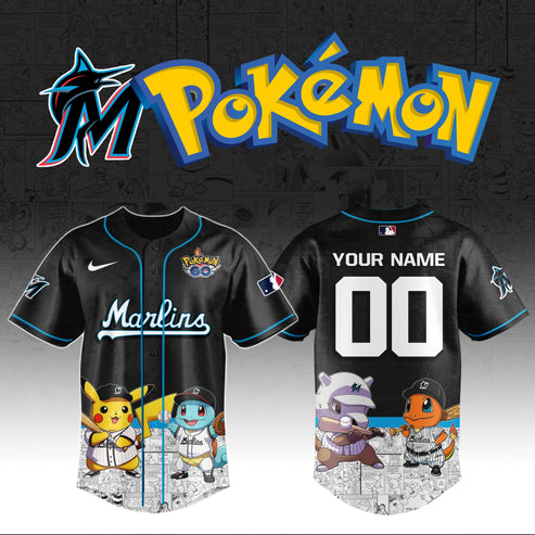 Miami Marlins x Pokémon Go Baseball Jersey Editions Limited