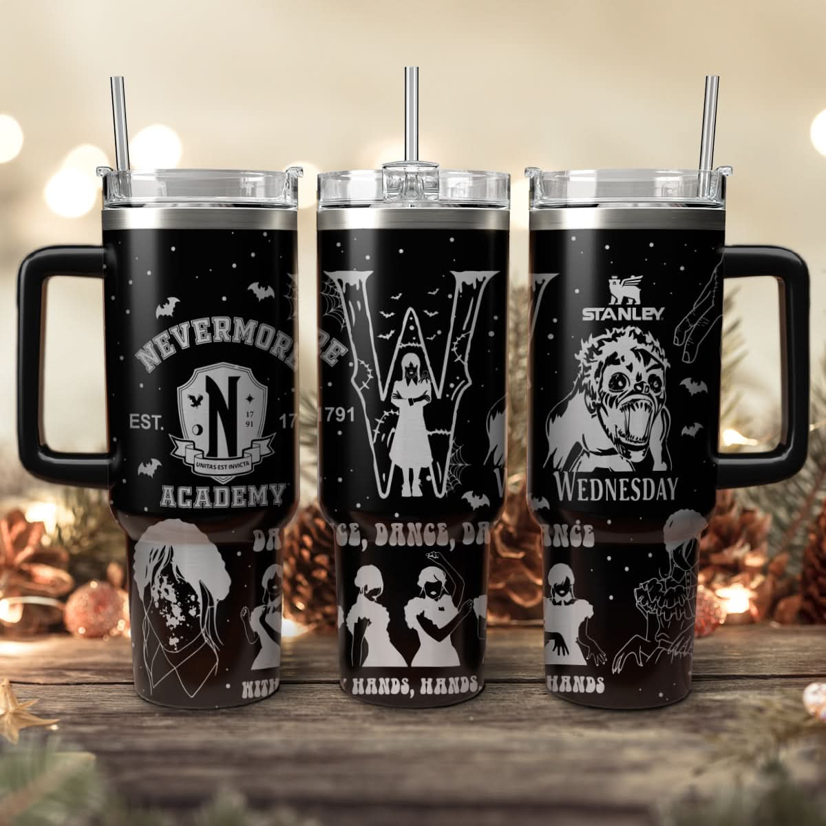 Wednesday Addams Nevermore Academy 40oz Tumbler - 409HLHNTB181