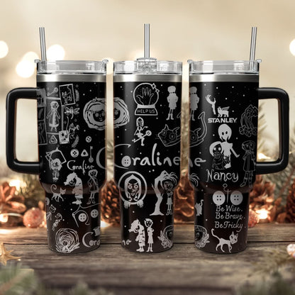 Custom Name Coraline Movies 40oz Tumbler - 409HLHNTB179