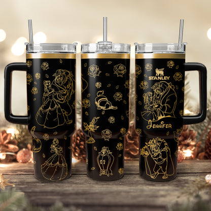 Custom Disney Beauty and the Beast Cute Tumbler 40oz - 501HLHNTB040