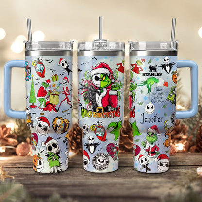 "I'm A Nightmare Grinch" Custom Grinch Nightmare 40oz Tumbler - 410TTHNTB030