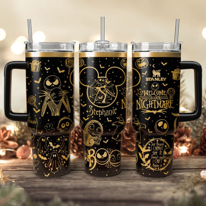 40oz A Couple Custom Disney Nightmare 40oz Tumbler - 410TTHNTB033