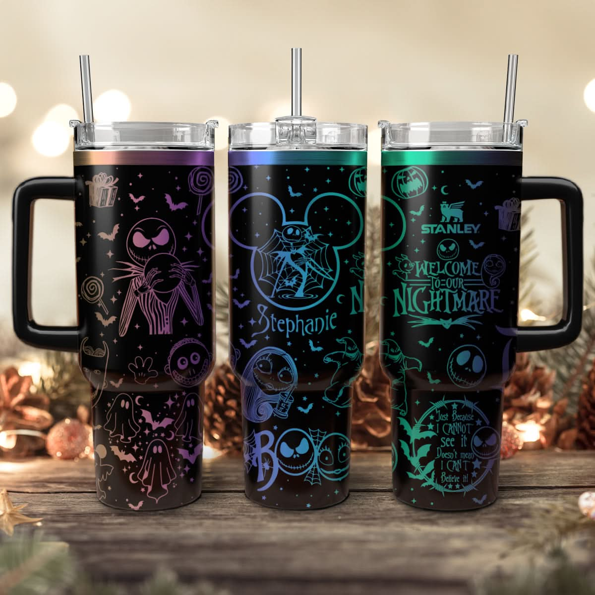 40oz A Couple Custom Disney Nightmare 40oz Tumbler - 410TTHNTB033