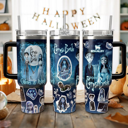 Custom Name Halloween Corpse Bride 40Oz Tumbler - 409HLHNTB154