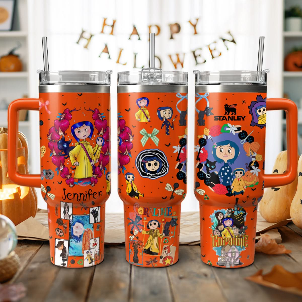 Custom Name Coraline Movies 40oz Tumbler - 409HLHNTB183