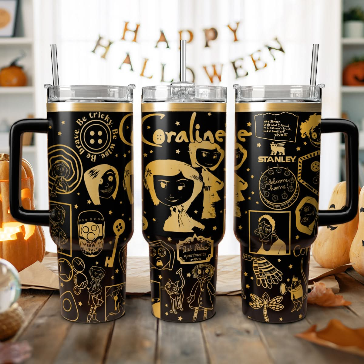 Coraline Movie 40oz Custom Tumbler - 410HLHNTB001