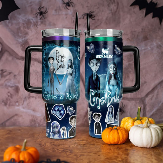 Custom Name Halloween Corpse Bride 40Oz Tumbler - 409HLHNTB154