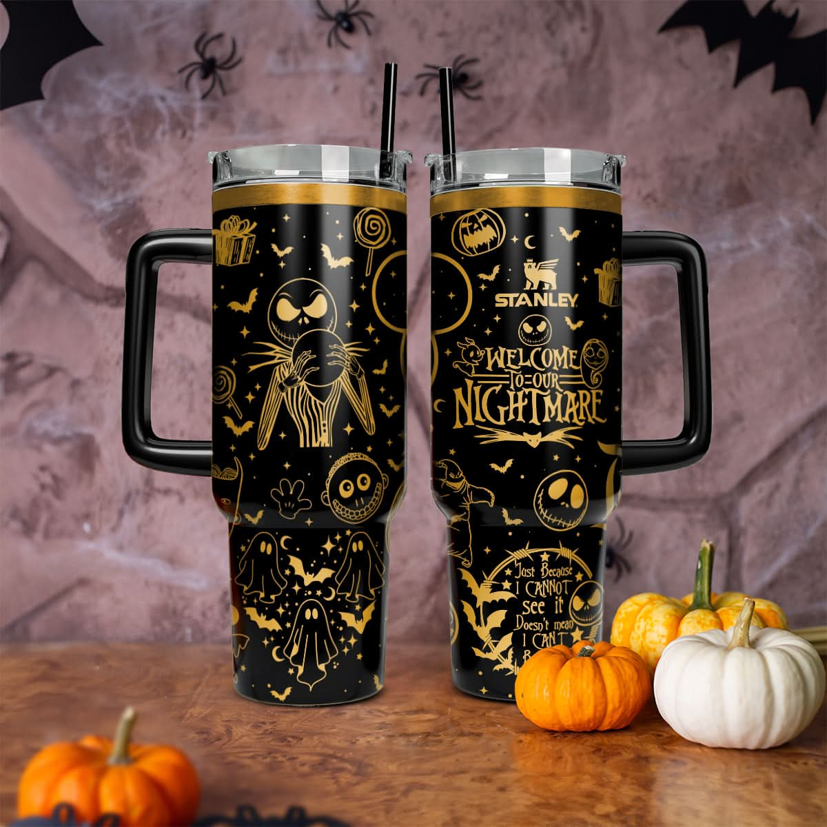 40oz A Couple Custom Disney Nightmare 40oz Tumbler - 410TTHNTB033