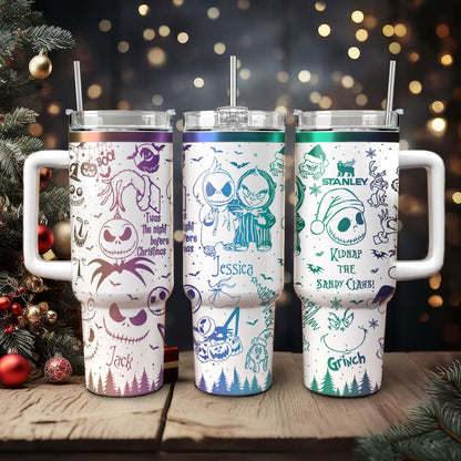 Couple Custom Grinch Nightmare 40oz Tumbler - 410TTHNTB031