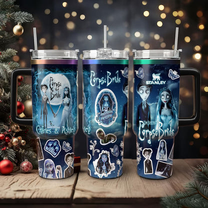 Custom Name Halloween Corpse Bride 40Oz Tumbler - 409HLHNTB154