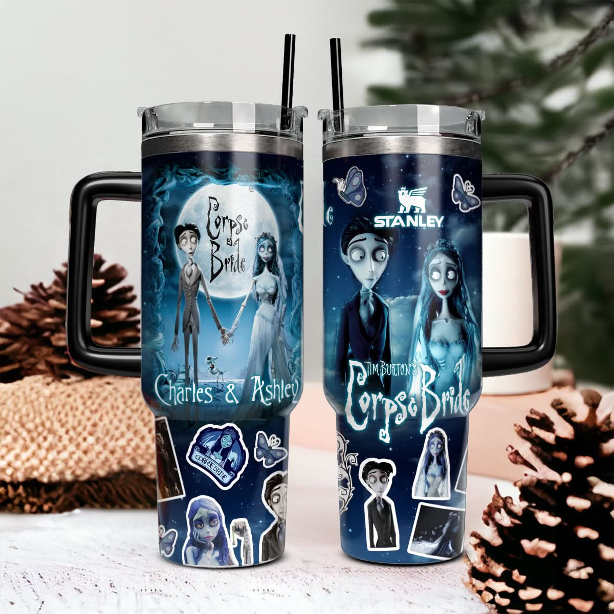 Custom Name Halloween Corpse Bride 40Oz Tumbler - 409HLHNTB154