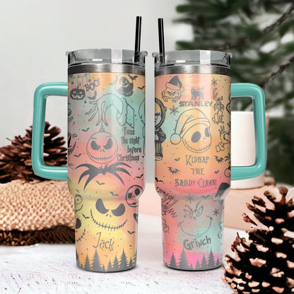 Couple Custom Grinch Nightmare 40oz Tumbler - 410TTHNTB031