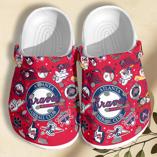 Atlanta Braves MLB Sport Clogs Shoes  - 503HLHNCR123