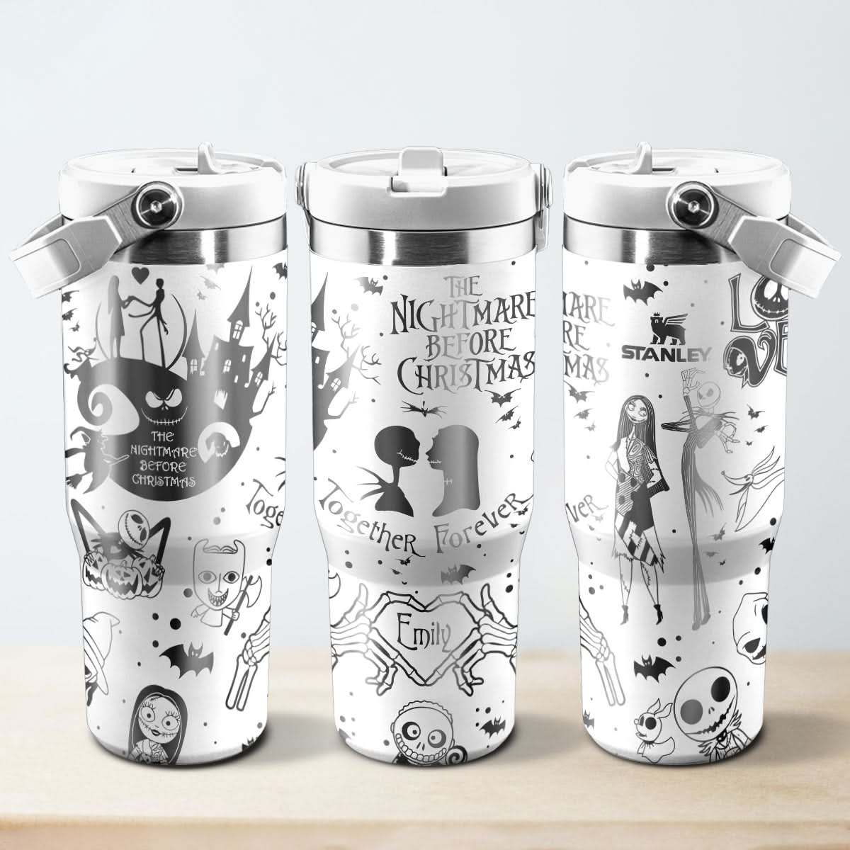 Couple Custom Nightmare IceFlow 40oz Tumbler - 410TTHNTB036