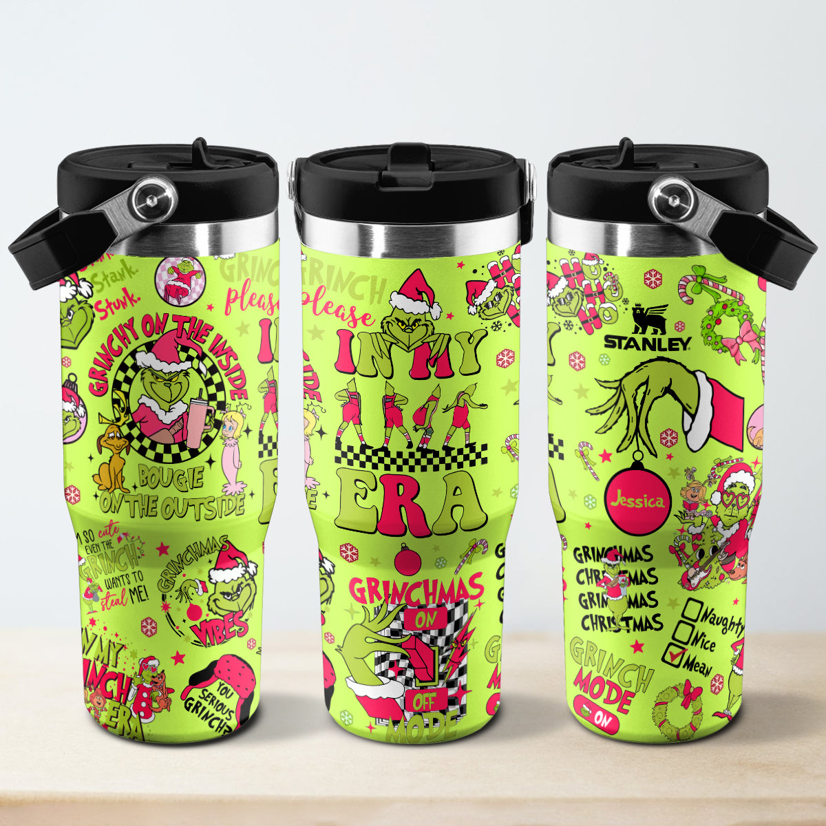 Custom Grinch IceFlow 40oz Tumbler - 410QAHNTB023