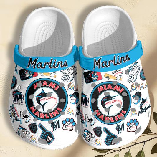 Miami Marlins MLB Sport Clogs Shoes  - 503HLHNCR187