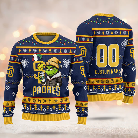 Custom Football Grinch Ugly Sweater - 411TTHNUS004