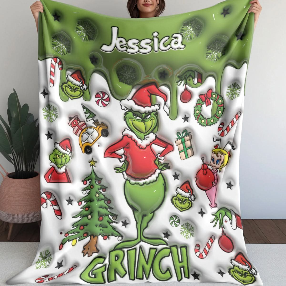 Custom Grinch Blanket - 410HLHNBL007