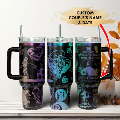 Couple Custom Nightmare Before Christmas 40oz Tumbler - 408VTTLTB031