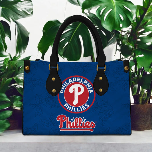 Custom Name Philadelphia Phillies Women Leather Hand Bag
