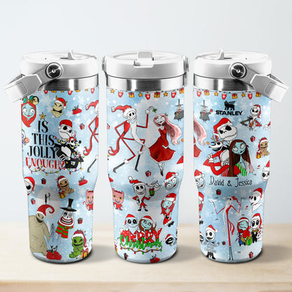 Custom Couple The Nightmare Before Christmas, Gift For Christmas IceFlow 40oz Tumbler - 410QAHNTB051