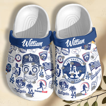 Custom Name Los Angeles Dodgers Baseball Team MLB Clogs  - 503HLHNCR089