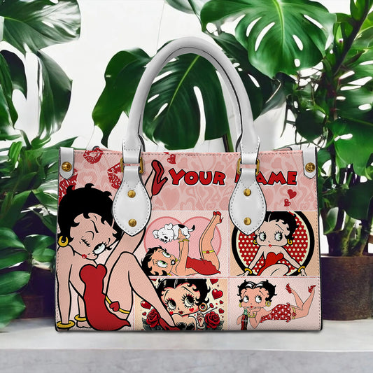 Custom Name Betty Boop Leather Handbag Gift For Women – 503HLHNHB112