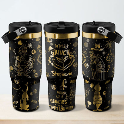 Custom Grinch IceFlow 40oz Tumbler - 410QAHNTB003