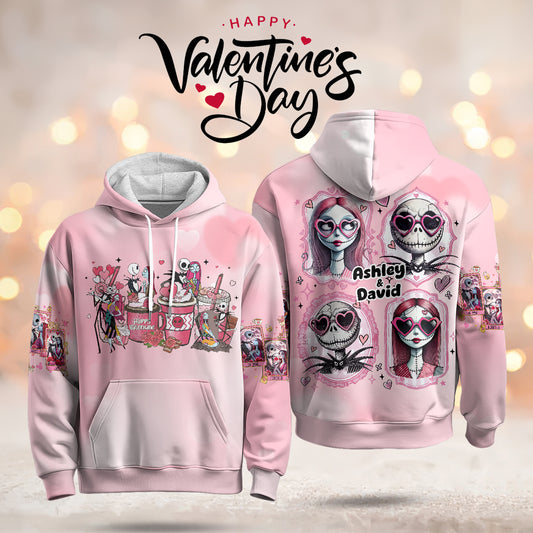 Best Gift For Couple Custom Printed Fleece Hoodie - 501MCHNFH008
