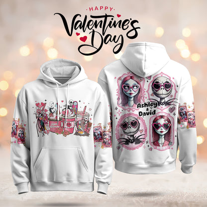 Best Gift For Couple Custom Printed Fleece Hoodie - 501MCHNFH008