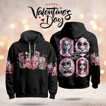 Best Gift For Couple Custom Printed Fleece Hoodie - 501MCHNFH008