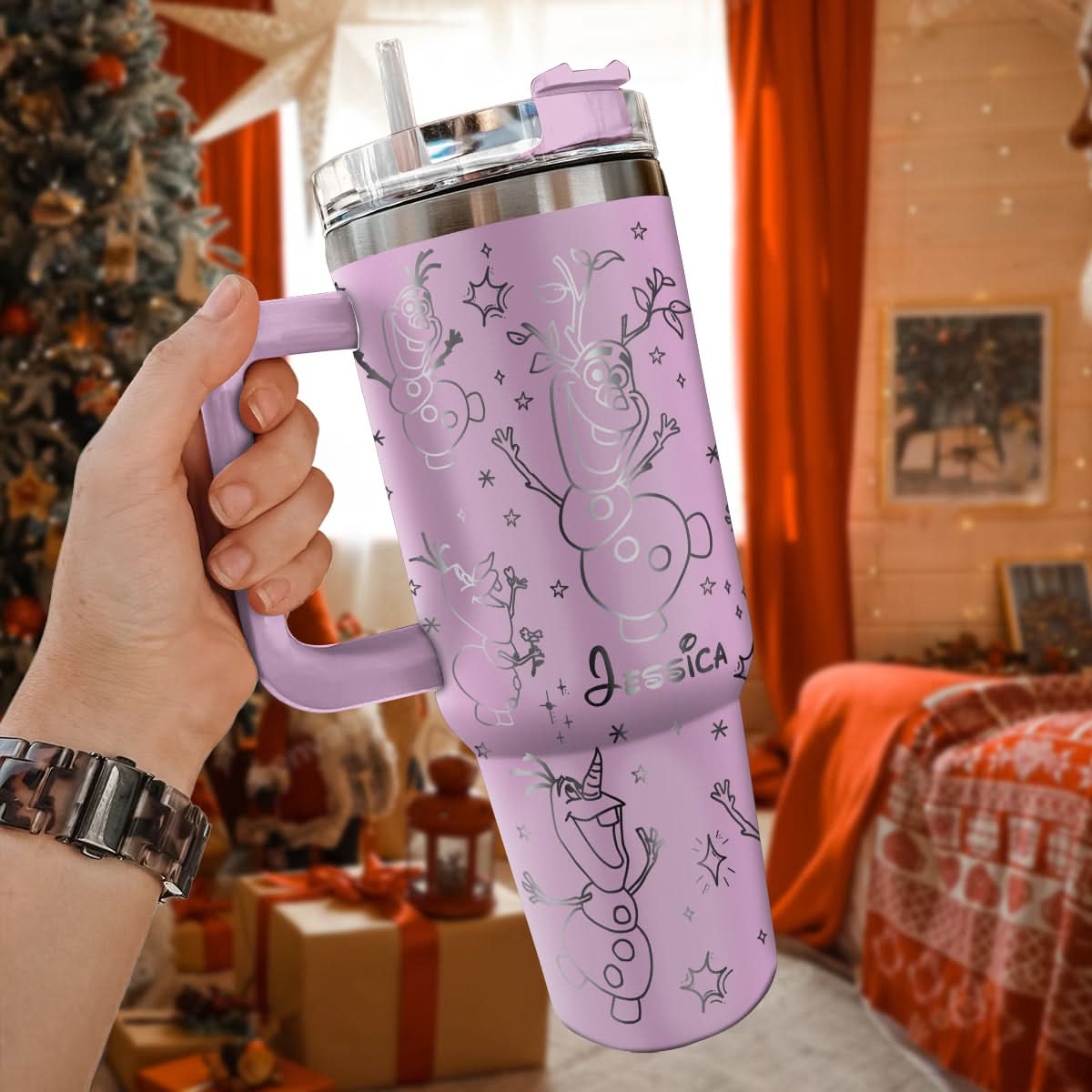 40oz Disney Olaf Tumbler Custom- 410TTHNTB017