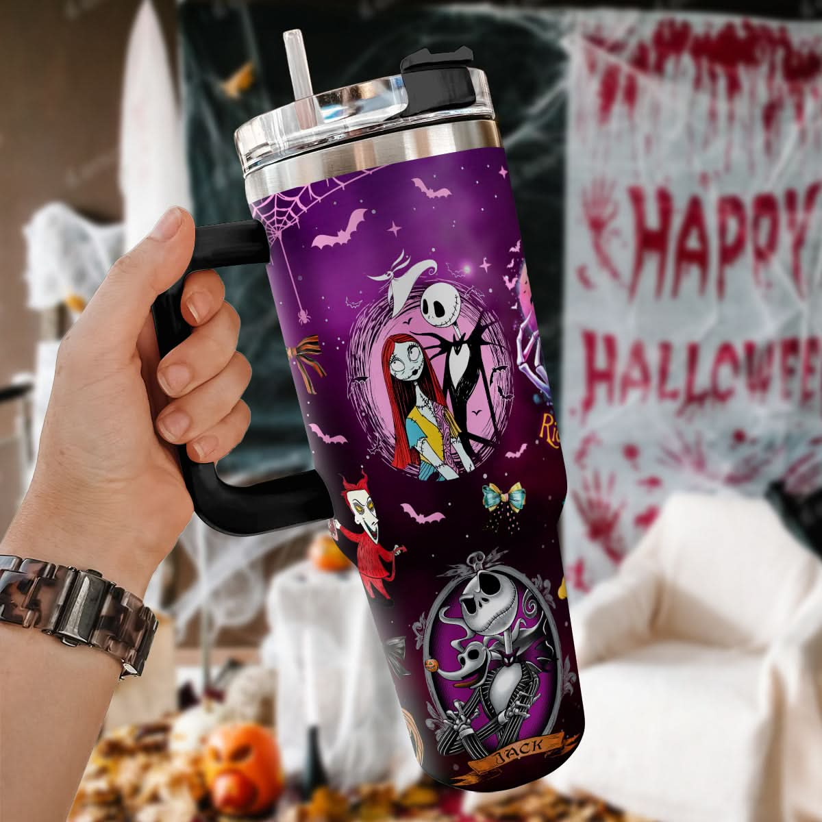 Custom Disney Nightmare Before Christmas 40oz Tumbler - 410QAHNTB021