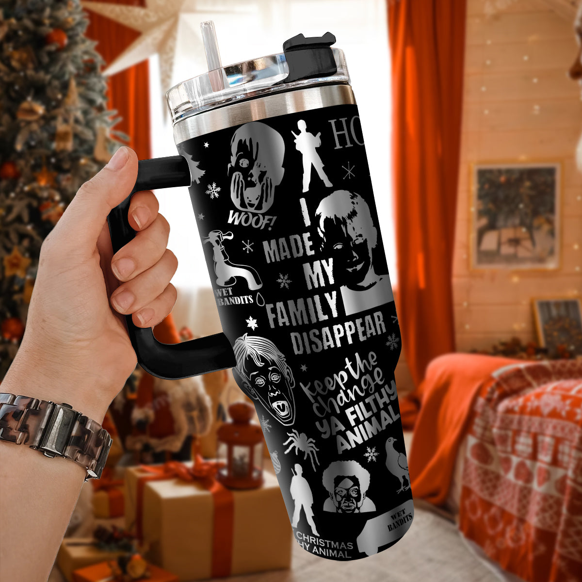 Custom Home Alone Movie 40oz Tumbler - 410QAHNTB008