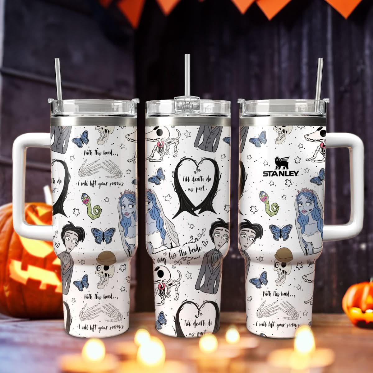 Corpse Bride 40oz Custom Tumbler - 409VTHNTB056