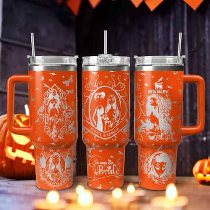 Custom Couple Corpse Bride Halloween 40oz Tumbler - 409HLHNTB164