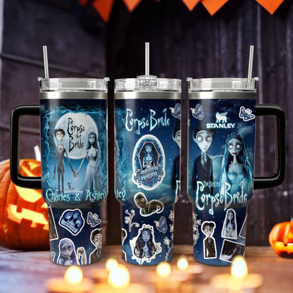 Custom Name Halloween Corpse Bride 40Oz Tumbler - 409HLHNTB154