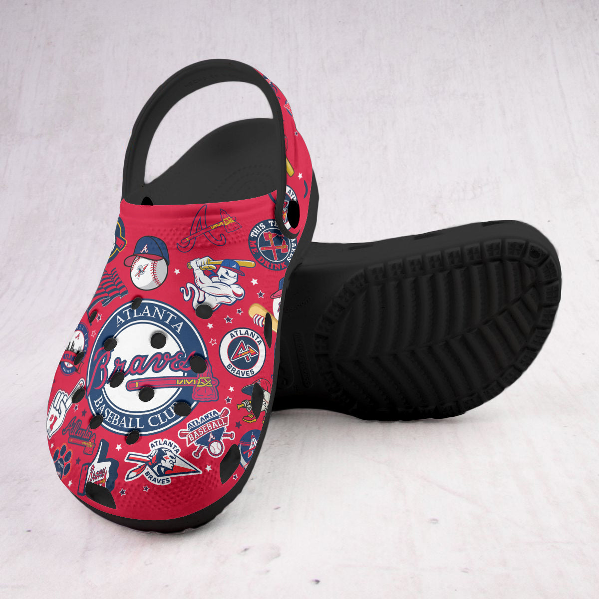 Atlanta Braves MLB Sport Clogs Shoes  - 503HLHNCR123