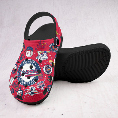 Atlanta Braves MLB Sport Clogs Shoes  - 503HLHNCR123