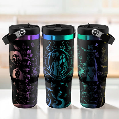 Custom Name Couple Corpse Bride Halloween IceFlow 40oz Tumbler - 409HLHNTB159