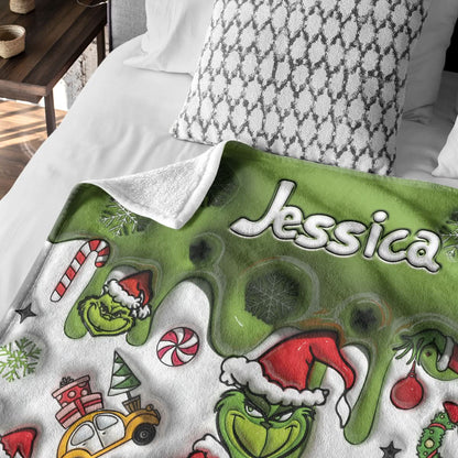 Custom Grinch Blanket - 410HLHNBL007