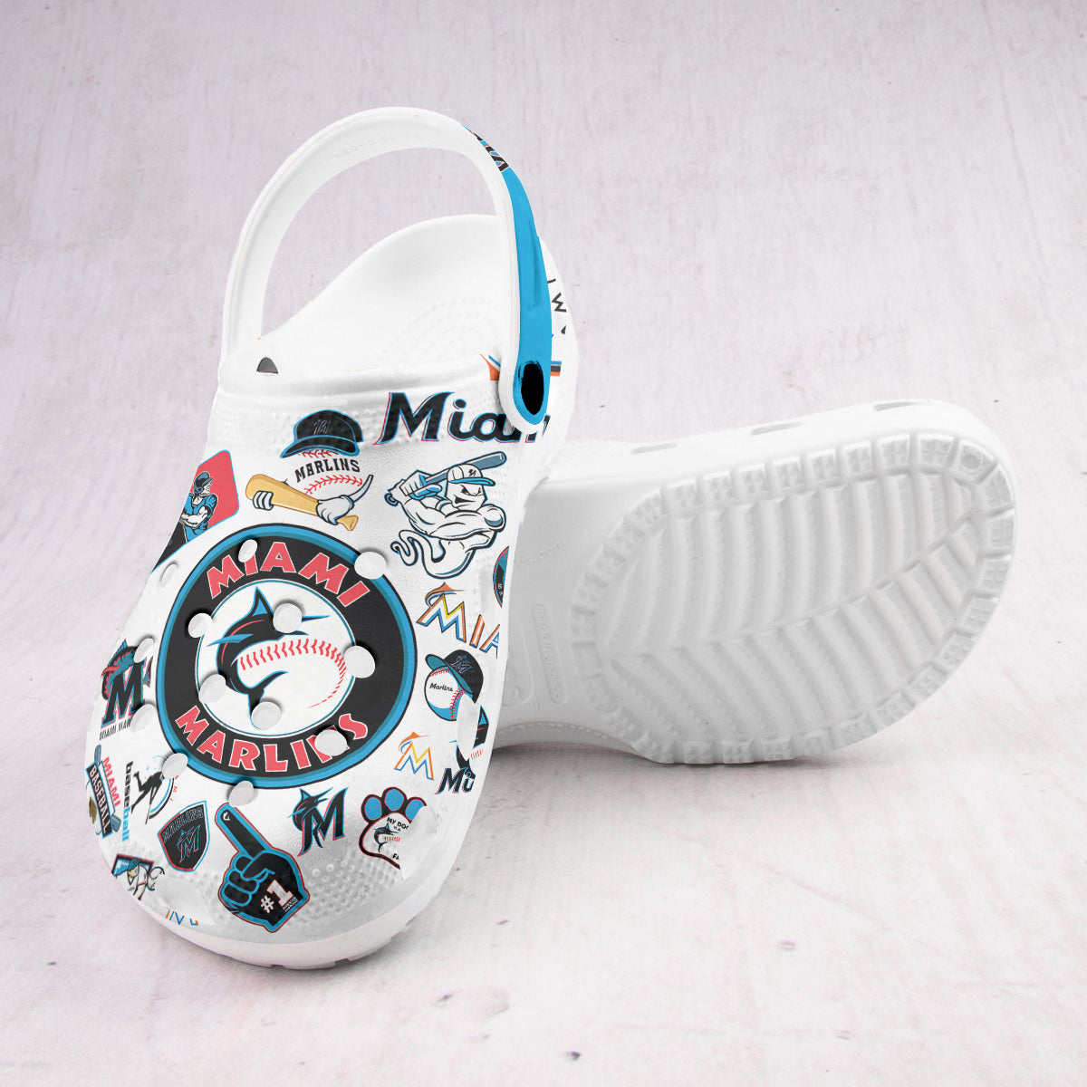 Miami Marlins MLB Sport Clogs Shoes  - 503HLHNCR187